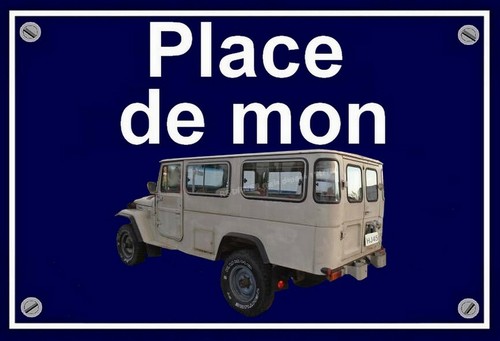 Plaque place mon toyota - plaque, "