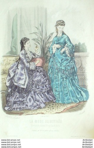 Gravure mode illustree 1872 - illustree, #