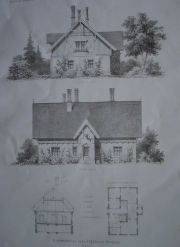 Lithographie plan habitation - lithographie,