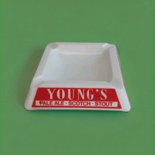 Ancien cendrier bière young's pale ale,scotch,stout en verre
