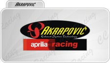 1 Autocollant Stickers Akrapovic Résistants À La Chaleur 20 Cm Aprilia Old