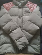 Doudoune Chevignon kaki avec empiècements en cuir neuf jamais porté 