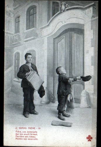 Accordeoniste mendiant - accordeoniste, &