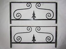 07E8 ANCIENNE GRILLE EN FER FORGE PORTE FENÊTRE DÉFENSE DÉCORATION ARCHITECTURE