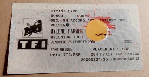 Ticket billet used stub place - ticket,