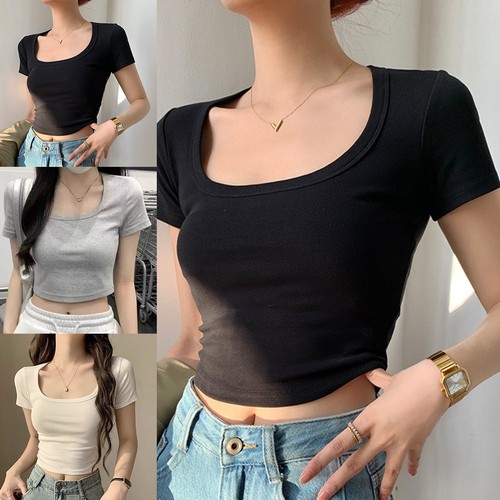 Shirt crop top femme - top,