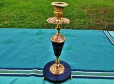 Chandelier ancien Rocaille tripode marbre bronze XIXe siècle