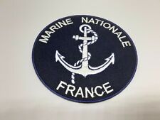 patch ecusson thermocollant brodé marine nationale encre 8cm
