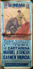 affiche corrida - 1985 - 99x45 - Gines Cartagena - Arènes de Ondara Espagne
