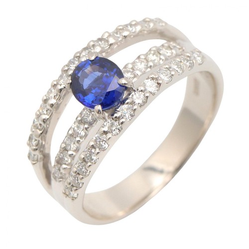 Bijoux bague diamant saphir - diamant,