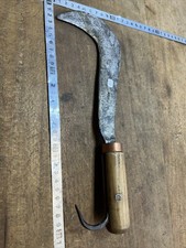 n° 43 old tool / OUTIL ANCIEN, serpe Forgée Avec Crochet Insolite