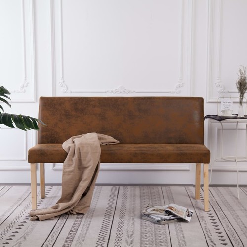 Banc avec accoudoir marron - banc,