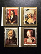 TIMBRE COMORES LA MORT D'ALBRECHT DURER PEINTRE N°208/211 NEUF ** LUXE MNH 1978