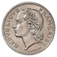 France - 5 francs 1935 Lavrillier - SPL/FDC - nickel - F.336/4 Gad.760 - monnaie