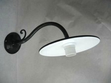 Lampe Applique Murale pour Extérieur Fer Forgé Avec Plat Émaillé