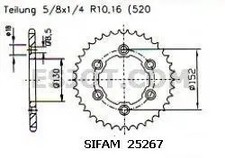 Couronne Aprilia Acier Rxv/Sxv