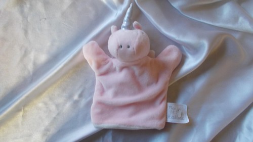 Doudou marionnette licorne