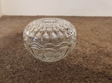 Ancienne bonbonnière forme coquillage, sucrier, drageoir en cristal