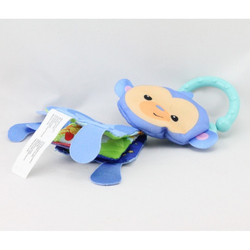 Doudou eveil singe bleu - , livre