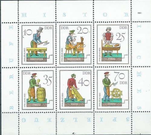 Allemagne rda feuille 1982 - allemagne, :