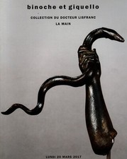 COLLECTION DU DOCTEUR LISFRANC  LA MAIN   CATALOGUE VENTE BINOCHE 20/03/2017