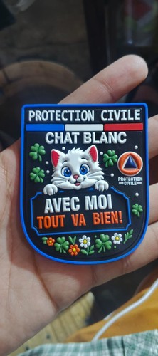 écusson chat blanc - Écusson,