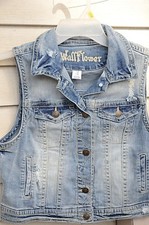 Wallflower blue denim vest - wallflower,
