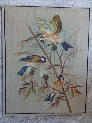 Ancienne peinture sur - peinture, soie