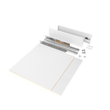 Tiroir complet en kit - côté 93 mm - 40 kg - blanc - 600 mm - Vertex EMUCA