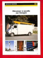RENAULT MASTER / ÉLÉVATEUR A NACELLE  / C.N  CHELLES ( 77 ) FICHE