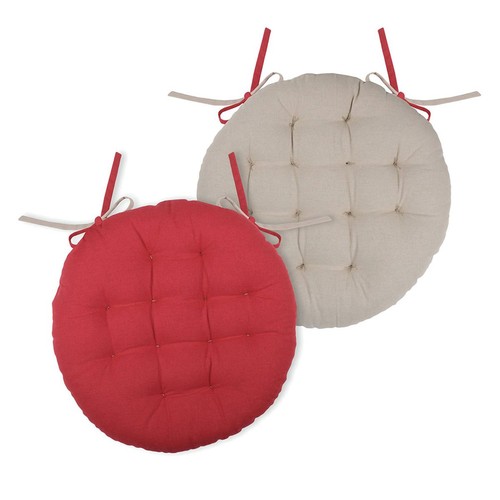 Coussin chaise rouge lin - coussin, de