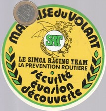 Autocollant. Automobile. SRT. SIMCA RACING TEAM