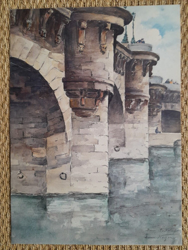 Peinture pont neuf paris - pont,