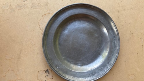 Ancien plat assiette étain - ancien,