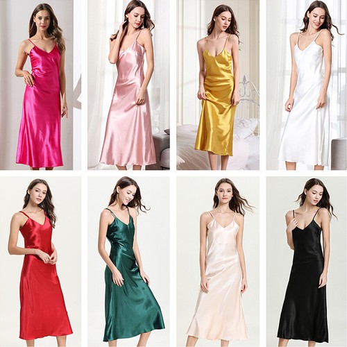 Robe nuit satinée - robe,
