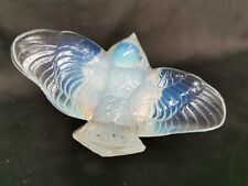 bel Oiseau en verre opalescent Sabino France , mascotte bouchon de radiateur