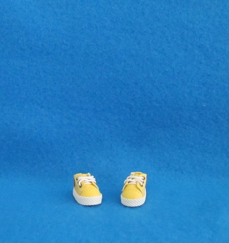 Yellow leather doll - yellow, pu