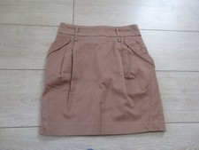 Jupe marron taupe taille haute