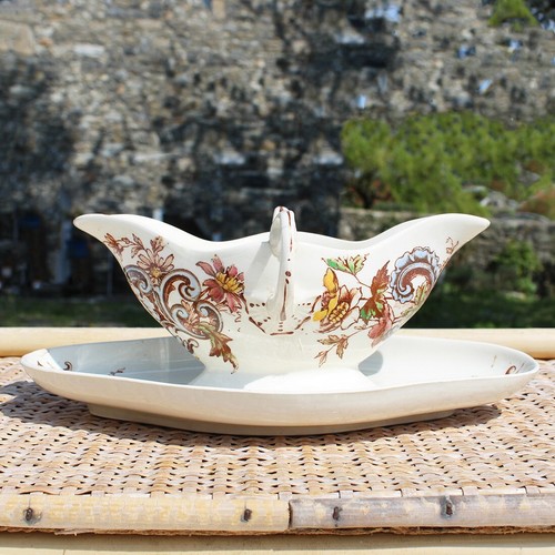 Ancienne saucière faïence - saucière, en