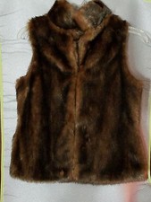 Faux Brown Mink Vest by