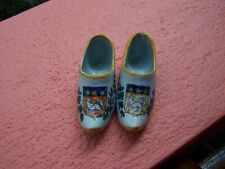 Paire de Sabots Faïence Miniature Décor Breton Quimper Vitrine