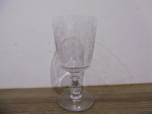 Ancien verre cristal gravé - ancien,