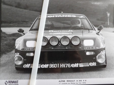 Photo Presse RENAULT ALPINE A