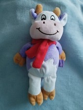 Doudou Peluche Vache Blanche