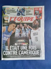 JEUX OLYMPIQUES PARIS 2024 / JOURNAL L'EQUIPE 10/8/ 2024  BASKET LES 2 FINALES