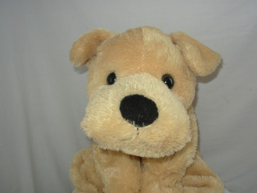 Peluche chien beige - chien,