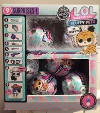 Lol Surprise Winter Disco Fluffy Pets Lot Of 14 With Display Case