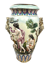 Grand Vase faience barbotine