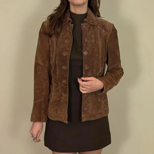 Veste douce élégante cuir - en,