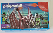 PLAYMOBIL Catapulte des chevaliers du dragon vert et arbalète réf 4840 dès 4 ans